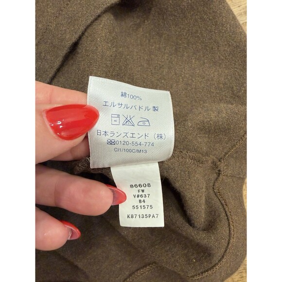 Lands' End Brown Turtleneck Long Sleeve Shirt Women’s XL 100% Cotton - Picture 6 of 9